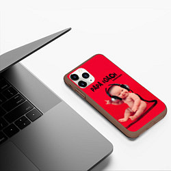 Чехол iPhone 11 Pro матовый Paparoach: Music Kid, цвет: 3D-коричневый — фото 2