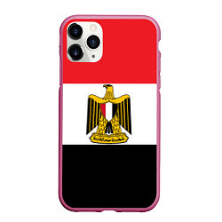Чехол iPhone 11 Pro матовый Флаг и герб Египта, цвет: 3D-малиновый