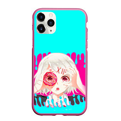 Чехол iPhone 11 Pro матовый Tokyo Ghoul, цвет: 3D-малиновый