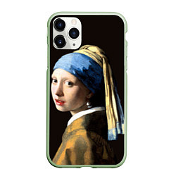 Чехол iPhone 11 Pro матовый Девушка с жемчужной сережкой