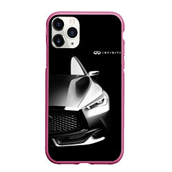 Чехол iPhone 11 Pro матовый Infiniti Sport, цвет: 3D-малиновый