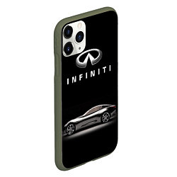 Чехол iPhone 11 Pro матовый Infiniti, цвет: 3D-темно-зеленый — фото 2