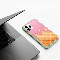 Чехол iPhone 11 Pro матовый Мороженое Black Milk, цвет: 3D-салатовый — фото 2