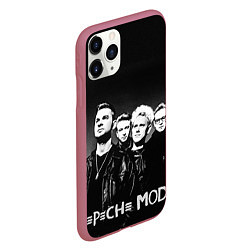 Чехол iPhone 11 Pro матовый Depeche Mode: mono, цвет: 3D-малиновый — фото 2