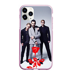 Чехол iPhone 11 Pro матовый Depeche Mode: Red Flower, цвет: 3D-розовый