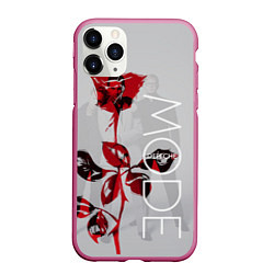 Чехол iPhone 11 Pro матовый Depeche Mode: Red Rose, цвет: 3D-малиновый