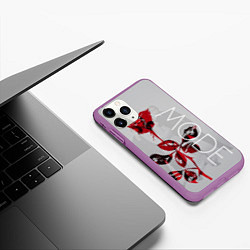 Чехол iPhone 11 Pro матовый Depeche Mode: Red Rose, цвет: 3D-фиолетовый — фото 2