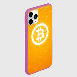 Чехол iPhone 11 Pro матовый Bitcoin Orange, цвет: 3D-фиолетовый — фото 2