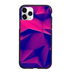 Чехол iPhone 11 Pro матовый Violet polygon
