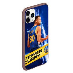 Чехол iPhone 11 Pro матовый Golden State Warriors 8, цвет: 3D-коричневый — фото 2