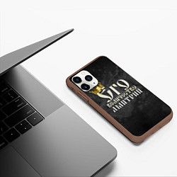 Чехол iPhone 11 Pro матовый Его величество Дмитрий, цвет: 3D-коричневый — фото 2