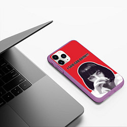 Чехол iPhone 11 Pro матовый I said god damn, цвет: 3D-фиолетовый — фото 2