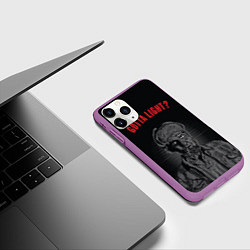Чехол iPhone 11 Pro матовый Gotta light?, цвет: 3D-фиолетовый — фото 2