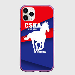Чехол iPhone 11 Pro матовый CSKA est. 1911, цвет: 3D-фиолетовый