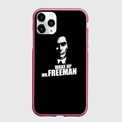 Чехол iPhone 11 Pro матовый Wake up Mr. Freeman, цвет: 3D-малиновый