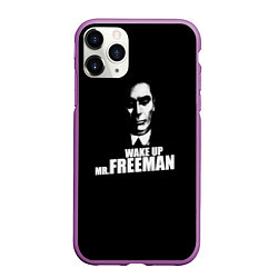 Чехол iPhone 11 Pro матовый Wake up Mr. Freeman, цвет: 3D-фиолетовый