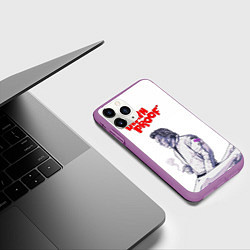 Чехол iPhone 11 Pro матовый Death proof, цвет: 3D-фиолетовый — фото 2
