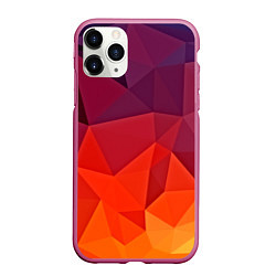 Чехол iPhone 11 Pro матовый Geometric, цвет: 3D-малиновый