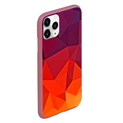 Чехол iPhone 11 Pro матовый Geometric, цвет: 3D-малиновый — фото 2