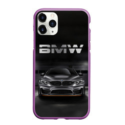 Чехол iPhone 11 Pro матовый BMW серебро