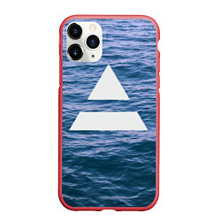 Чехол iPhone 11 Pro матовый 30 STM: Ocean, цвет: 3D-красный