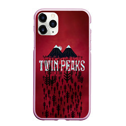Чехол iPhone 11 Pro матовый Twin Peaks Wood, цвет: 3D-розовый
