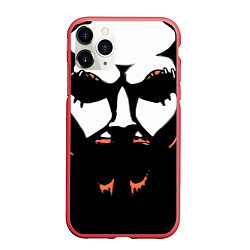 Чехол iPhone 11 Pro матовый Metalocalypse: Dethklok Face, цвет: 3D-красный