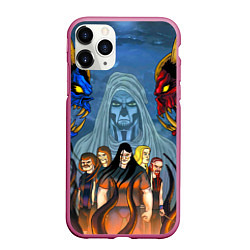 Чехол iPhone 11 Pro матовый Dethklok: Heroes, цвет: 3D-малиновый