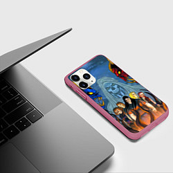 Чехол iPhone 11 Pro матовый Dethklok: Heroes, цвет: 3D-малиновый — фото 2