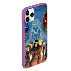 Чехол iPhone 11 Pro матовый Dethklok: Heroes, цвет: 3D-фиолетовый — фото 2