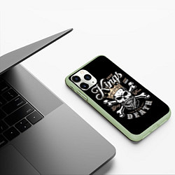 Чехол iPhone 11 Pro матовый Kings death, цвет: 3D-салатовый — фото 2