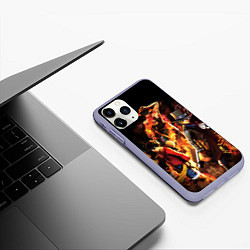 Чехол iPhone 11 Pro матовый Ван-Пис, цвет: 3D-светло-сиреневый — фото 2