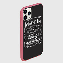 Чехол iPhone 11 Pro матовый Сделано в 1973, цвет: 3D-малиновый — фото 2