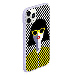 Чехол iPhone 11 Pro матовый Pop art girl, цвет: 3D-светло-сиреневый — фото 2