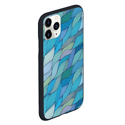 Чехол iPhone 11 Pro матовый Волны, цвет: 3D-черный — фото 2