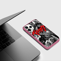 Чехол iPhone 11 Pro матовый Berserk, цвет: 3D-малиновый — фото 2