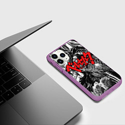 Чехол iPhone 11 Pro матовый Berserk, цвет: 3D-фиолетовый — фото 2