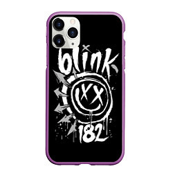 Чехол iPhone 11 Pro матовый Blink-182, цвет: 3D-фиолетовый