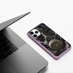 Чехол iPhone 11 Pro матовый STALKER: Mask, цвет: 3D-сиреневый — фото 2