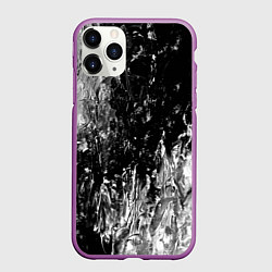 Чехол iPhone 11 Pro матовый GRAY&BLACK, цвет: 3D-фиолетовый