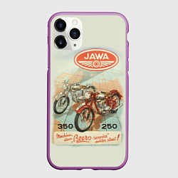 Чехол iPhone 11 Pro матовый JAWA, цвет: 3D-фиолетовый