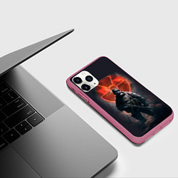 Чехол iPhone 11 Pro матовый STALKER: Red Sun, цвет: 3D-малиновый — фото 2