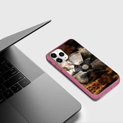 Чехол iPhone 11 Pro матовый STALKER: Nuclear, цвет: 3D-малиновый — фото 2