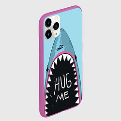 Чехол iPhone 11 Pro матовый Shark: Hug me, цвет: 3D-фиолетовый — фото 2