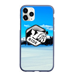 Чехол iPhone 11 Pro матовый Лыжный спорт, цвет: 3D-серый