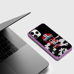 Чехол iPhone 11 Pro матовый Made in Norway, цвет: 3D-фиолетовый — фото 2