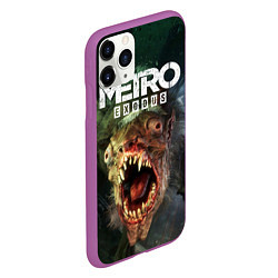 Чехол iPhone 11 Pro матовый Metro Exodus, цвет: 3D-фиолетовый — фото 2