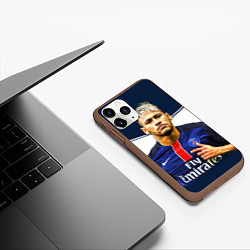 Чехол iPhone 11 Pro матовый Neymar: Fly Emirates, цвет: 3D-коричневый — фото 2