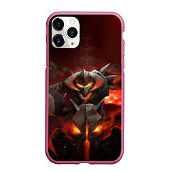 Чехол iPhone 11 Pro матовый Chaos Knight: Fire, цвет: 3D-малиновый