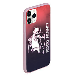 Чехол iPhone 11 Pro матовый Linkin Park Честер, цвет: 3D-розовый — фото 2